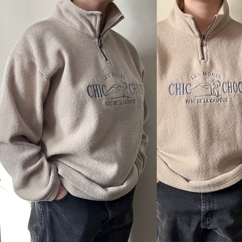 Vintage Chic-Choc‎ Mountains Fleece Quarter Zip Pullover Sweater